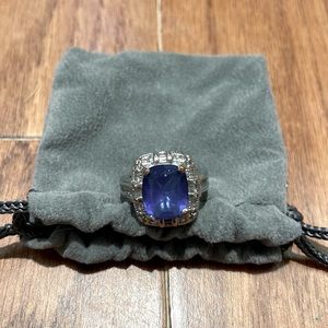 Smithsonian Simulated Bismarck Sapphire Ring Size 6